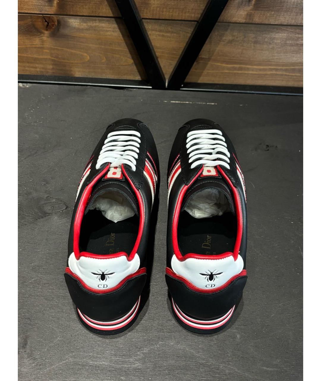 CHRISTIAN DIOR Черные кожаные кеды, фото 4