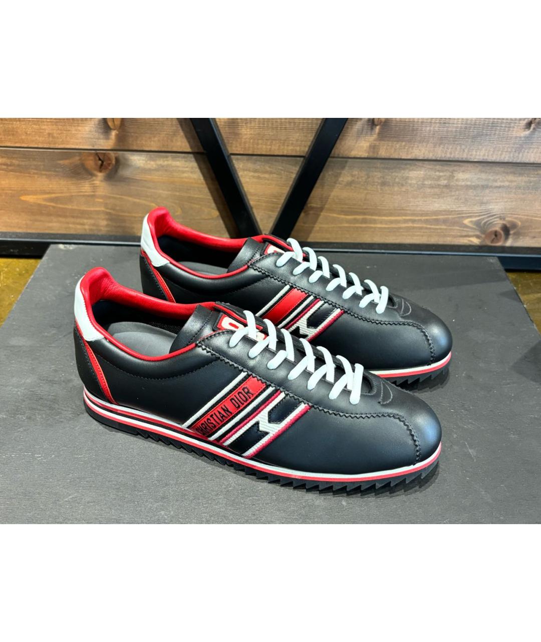 CHRISTIAN DIOR Черные кожаные кеды, фото 2