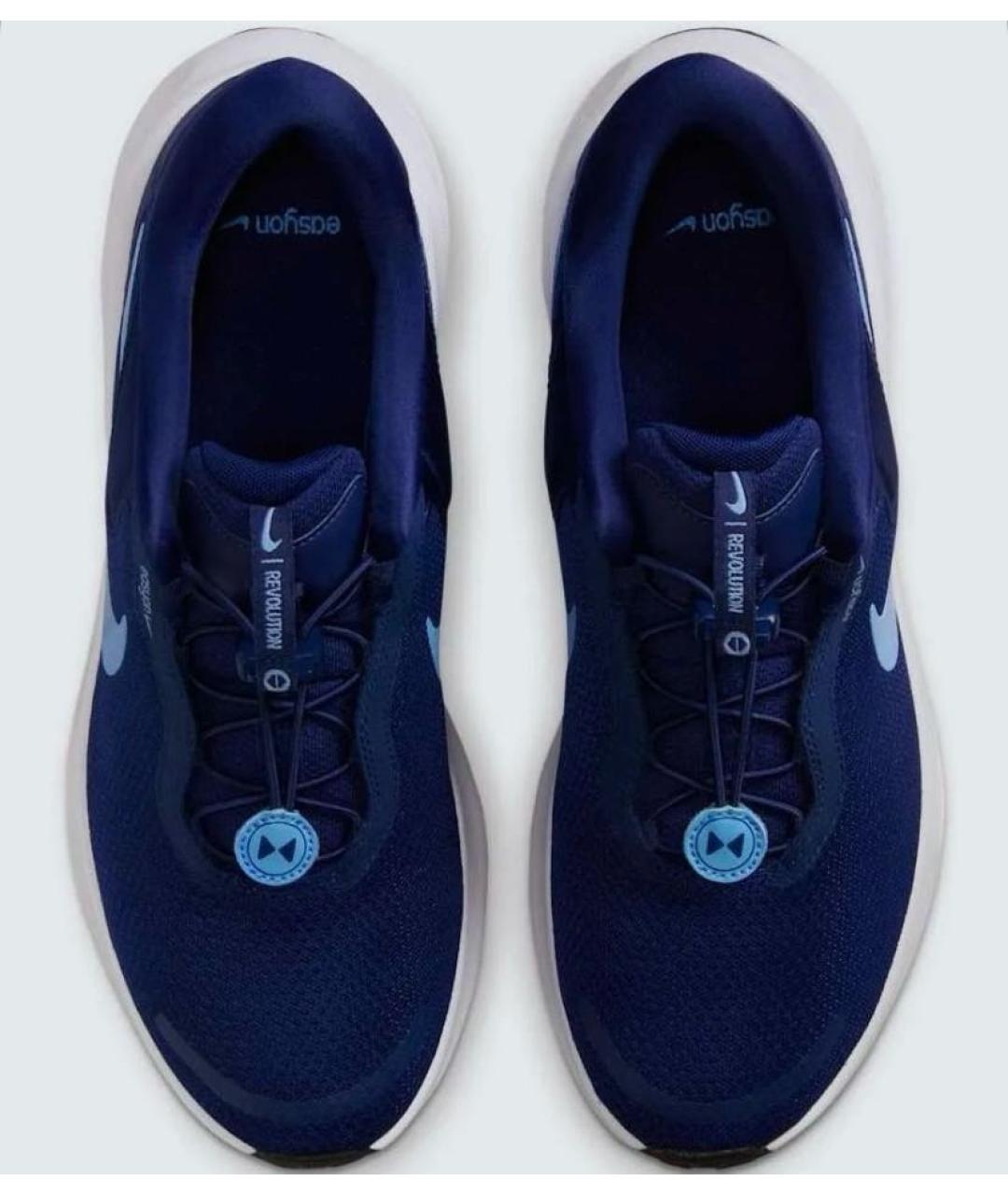 NIKE Темно-синие текстильные кроссовки, фото 2