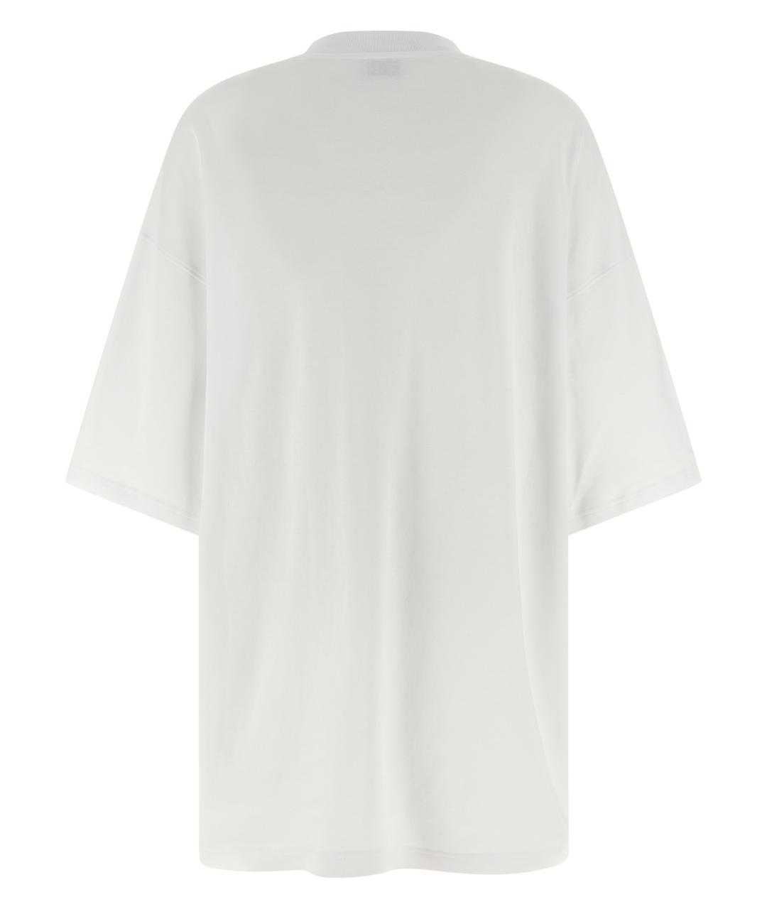 MOSCHINO Белое хлопковое повседневное платье, фото 2