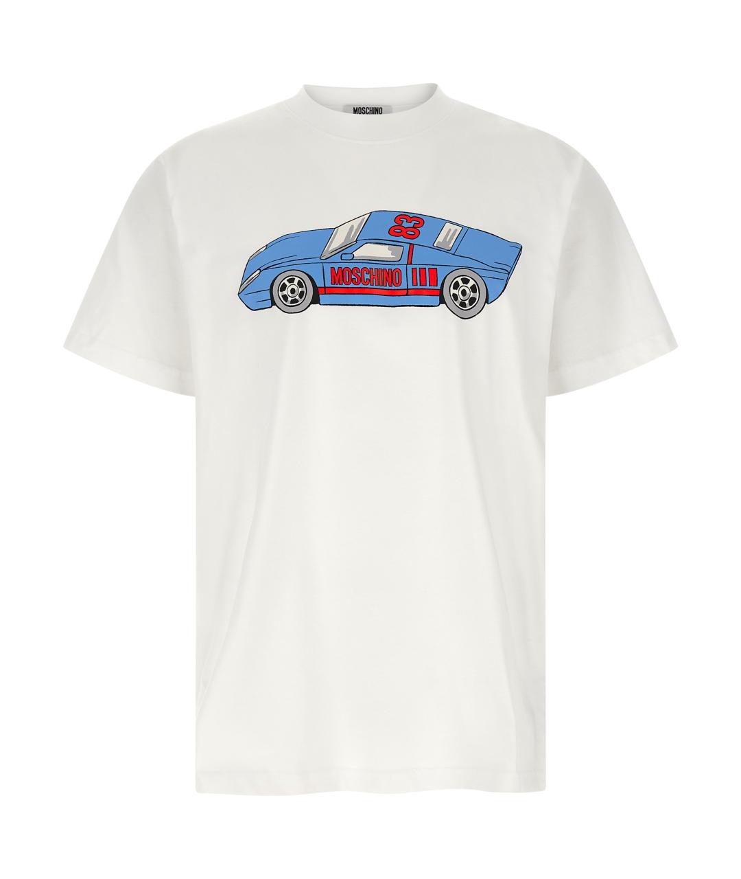 MOSCHINO Белая хлопковая футболка, фото 1