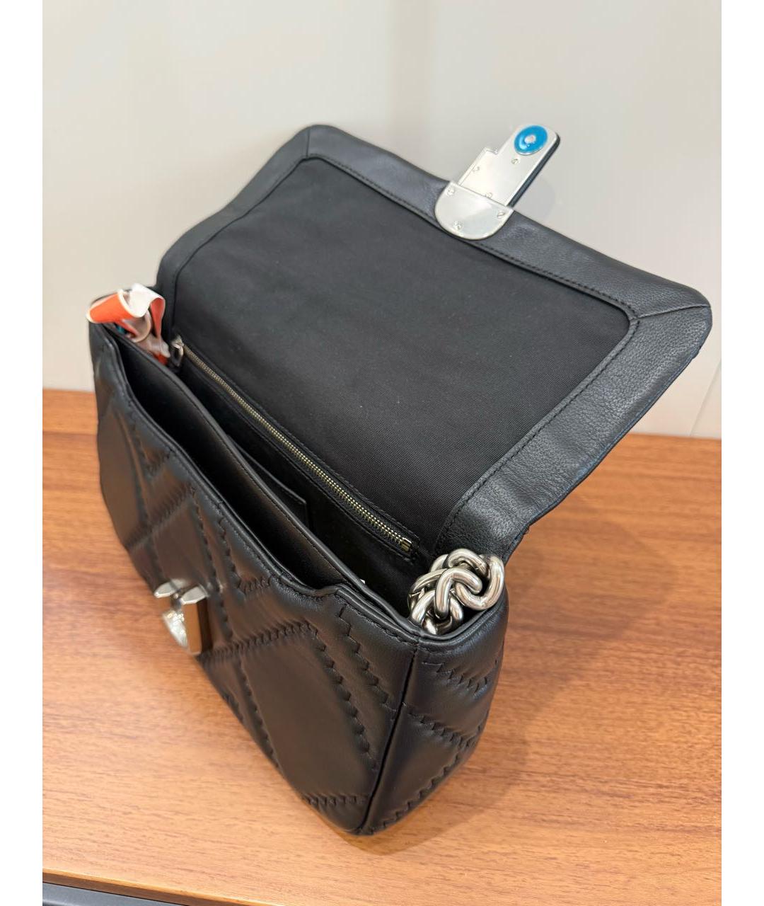MARC JACOBS Черная кожаная сумка через плечо, фото 4