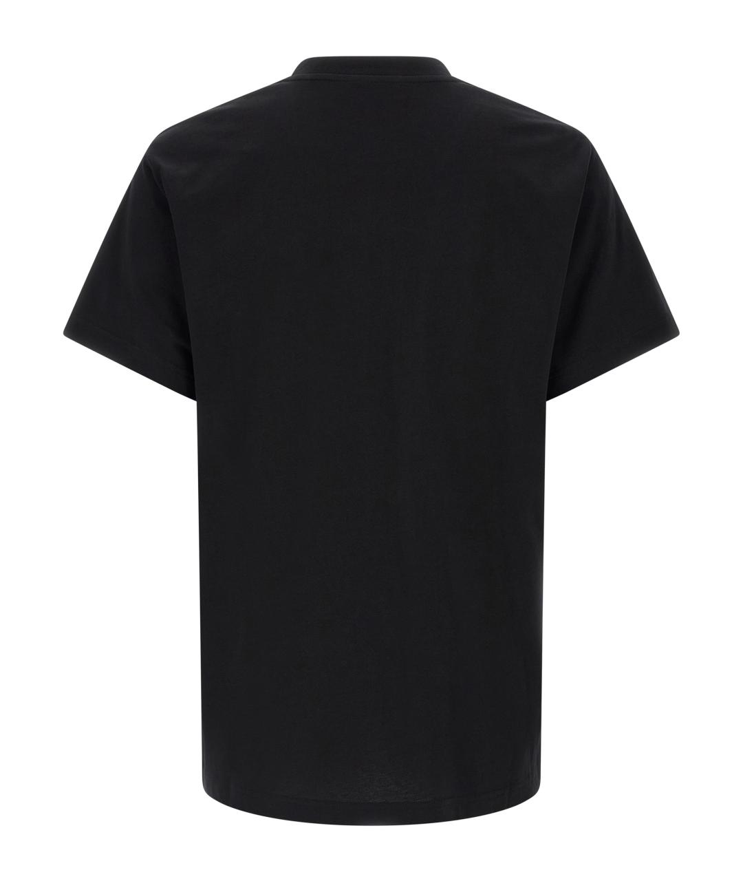 MOSCHINO Черная хлопковая футболка, фото 2