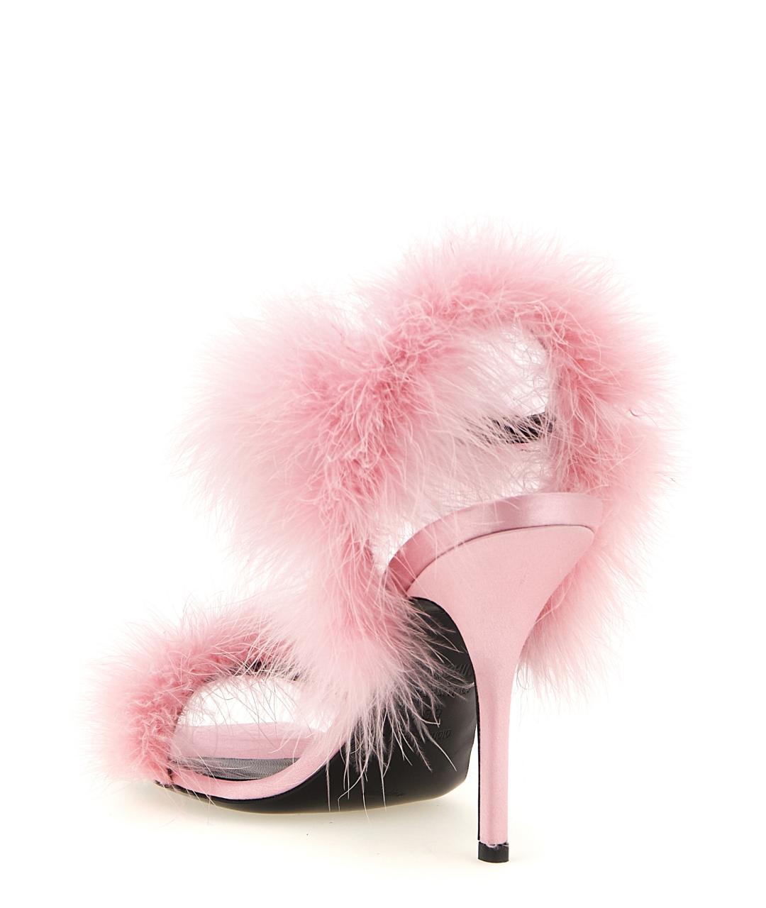 MOSCHINO Розовые синтетические босоножки, фото 3