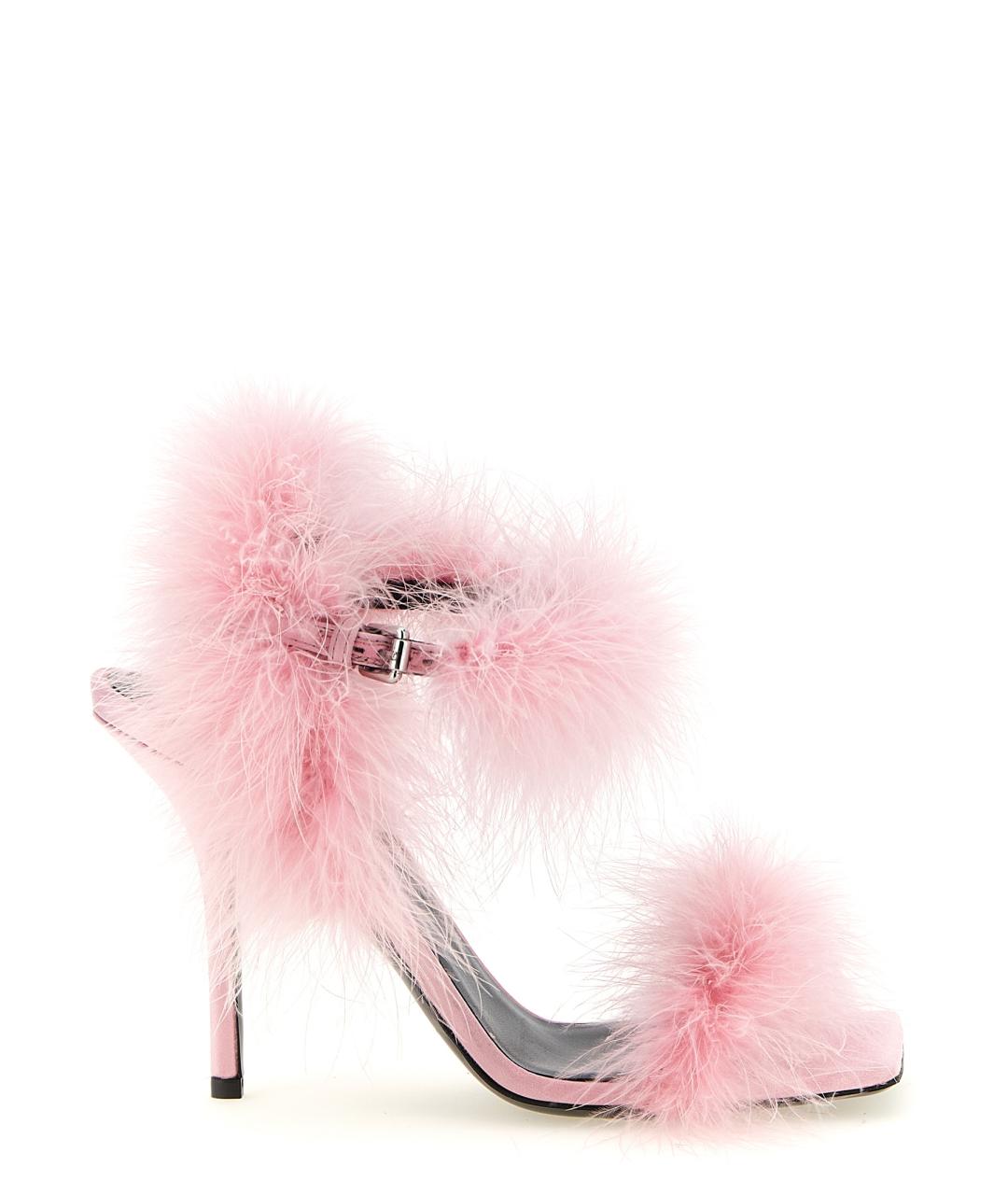 MOSCHINO Розовые синтетические босоножки, фото 1