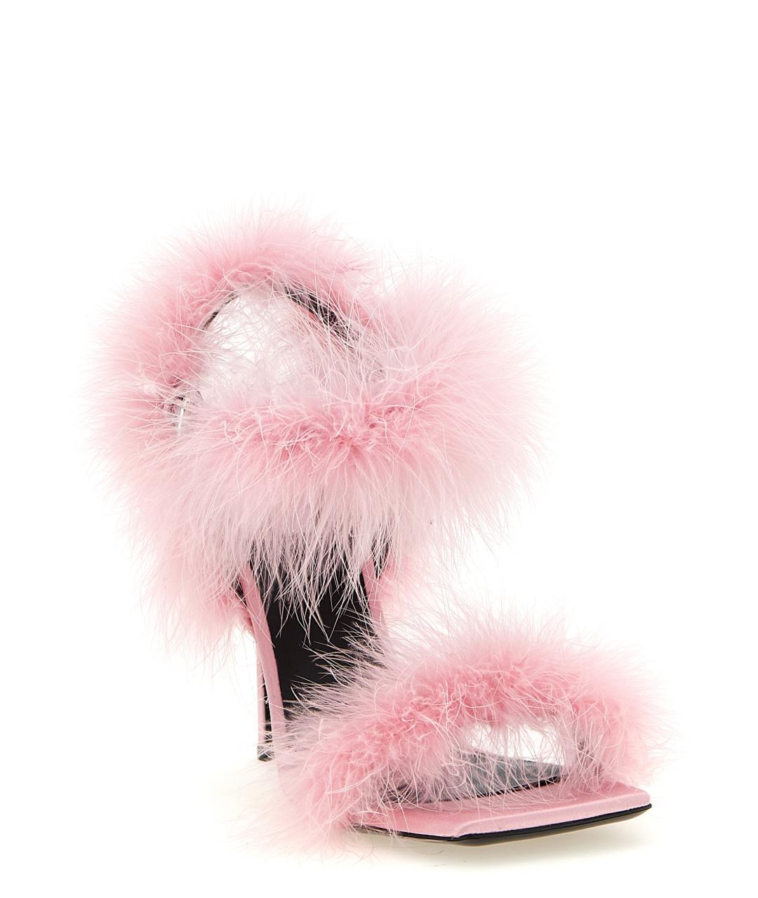 MOSCHINO Розовые синтетические босоножки, фото 2