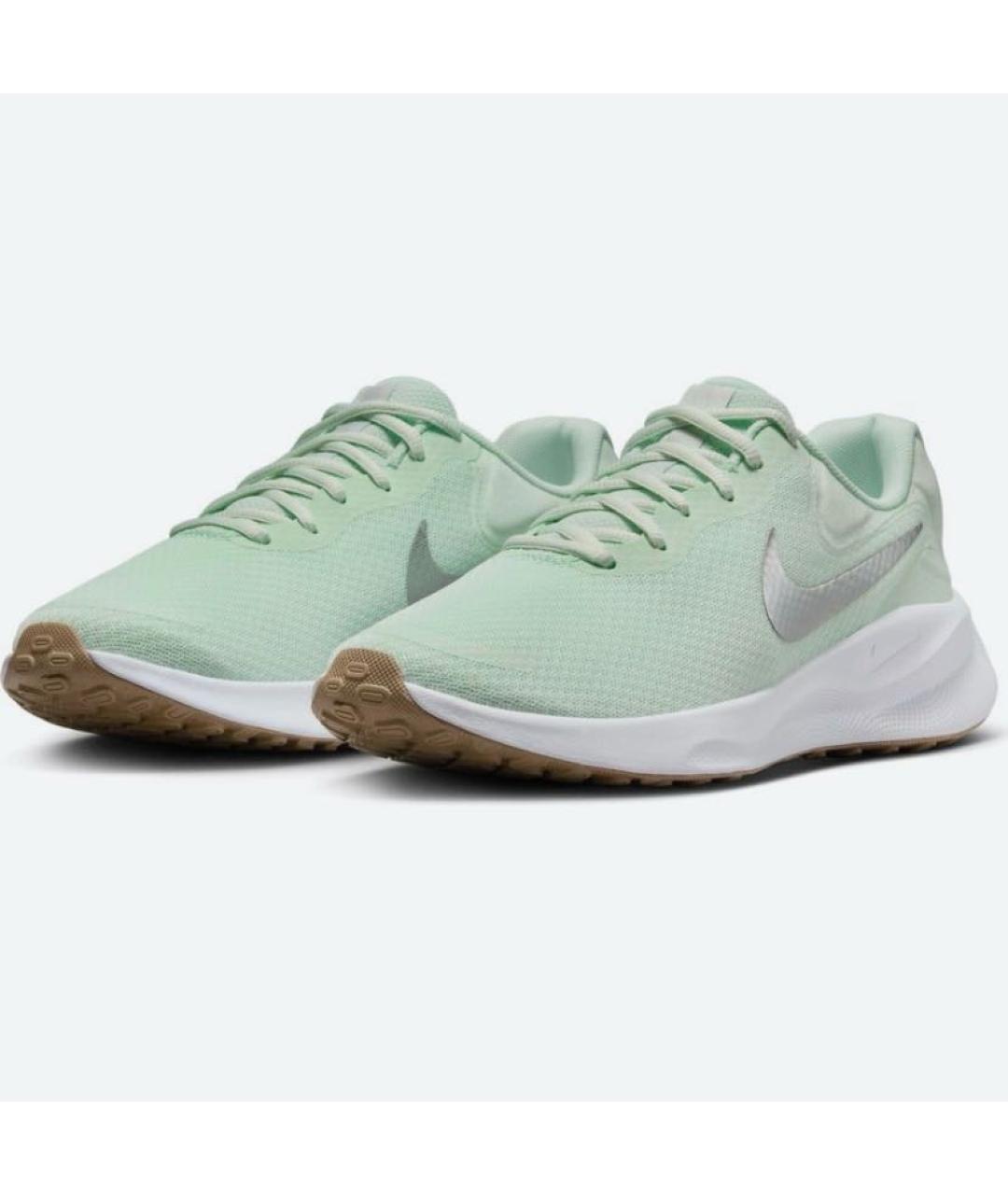 NIKE Салатовые текстильные кроссовки, фото 2