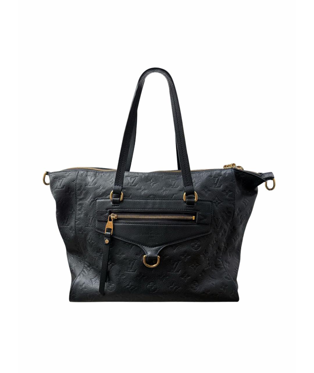 LOUIS VUITTON Темно-синяя кожаная сумка тоут, фото 1