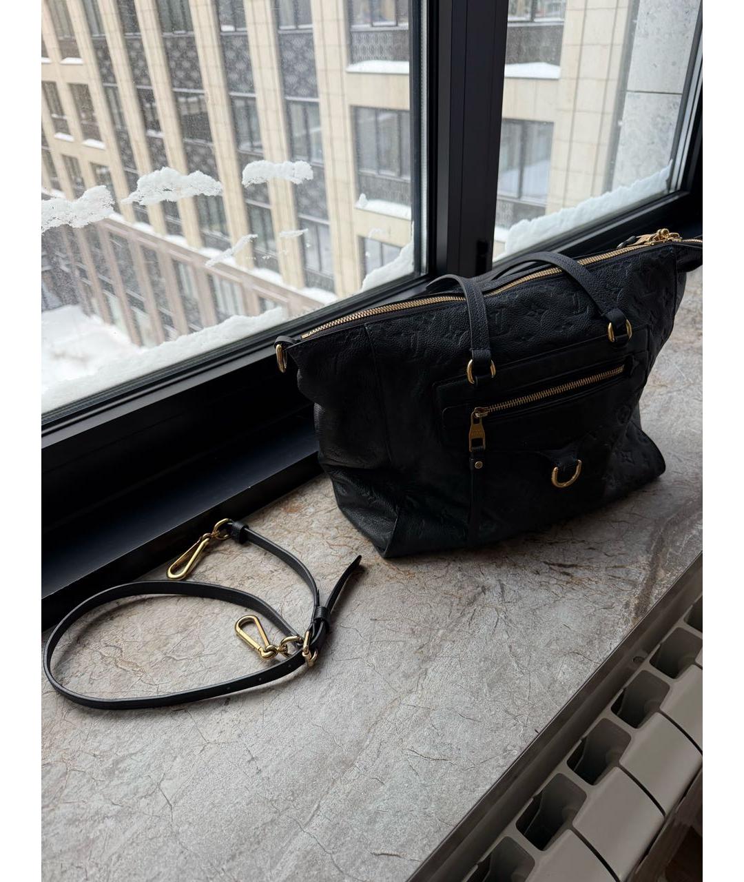 LOUIS VUITTON Темно-синяя кожаная сумка тоут, фото 2