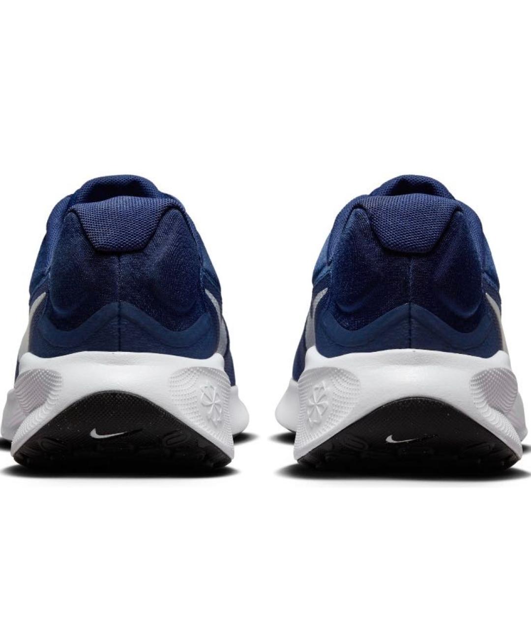 NIKE Темно-синие текстильные кроссовки, фото 3