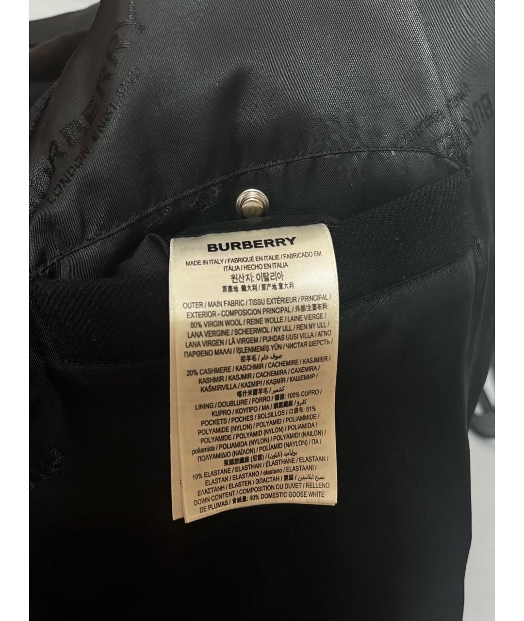 BURBERRY Черный шерстяной жилет, фото 6