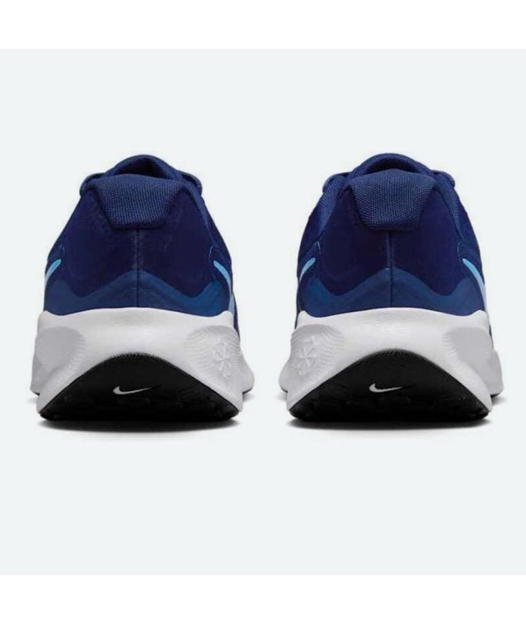 NIKE Темно-синие текстильные кроссовки, фото 4