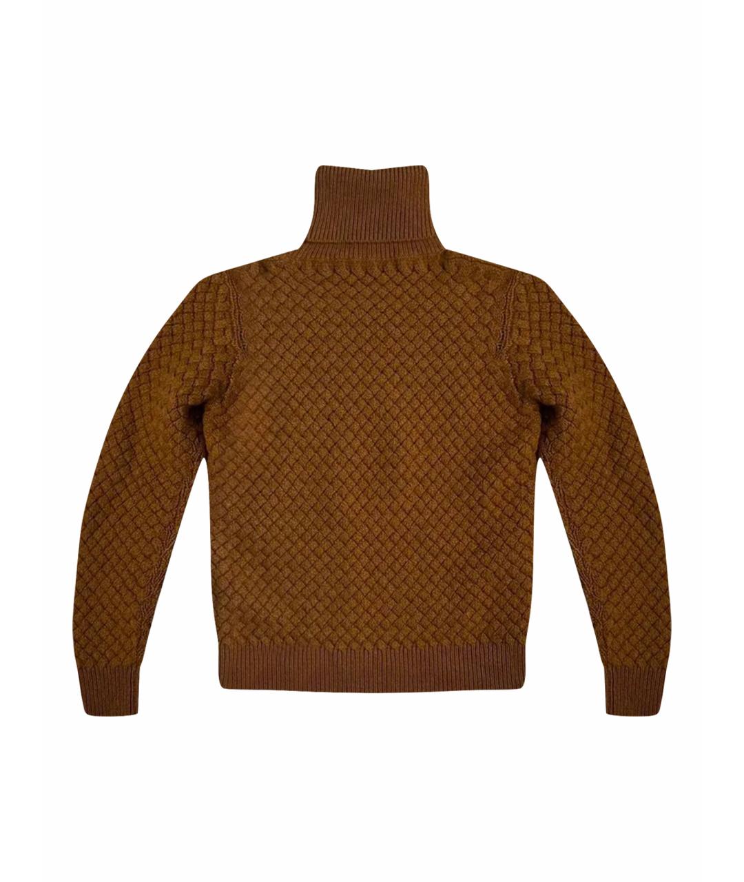 SAINT LAURENT Коричневая кашемировая водолазка, фото 1