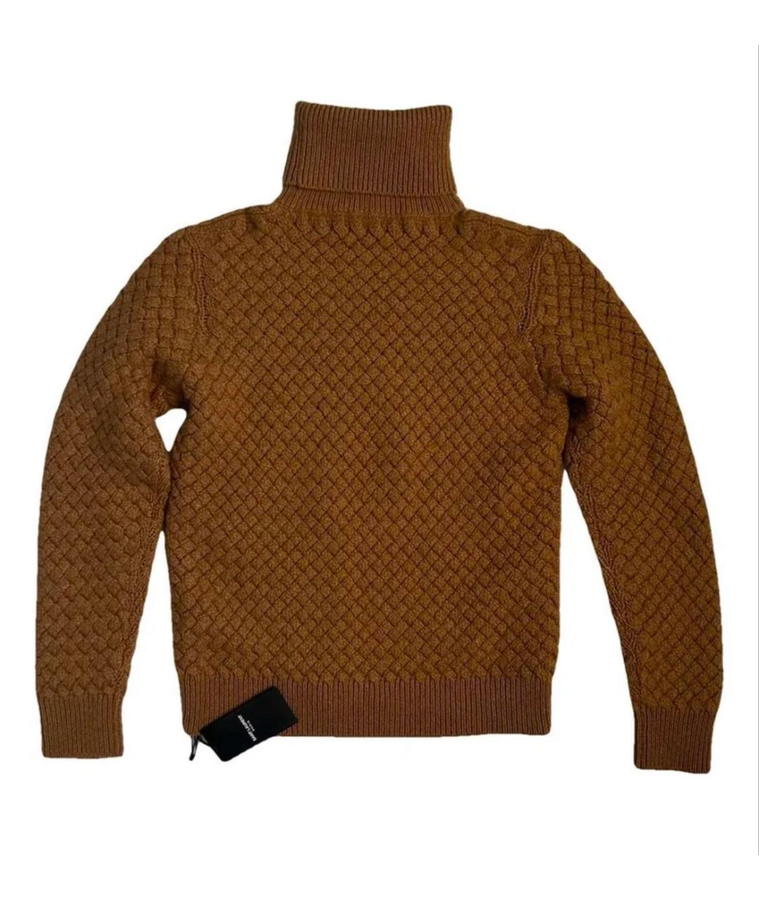 SAINT LAURENT Коричневая кашемировая водолазка, фото 5