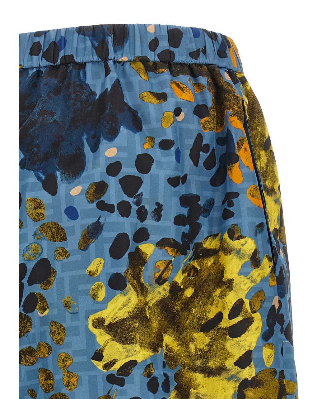 FENDI Мульти полиэстеровые шорты, фото 4