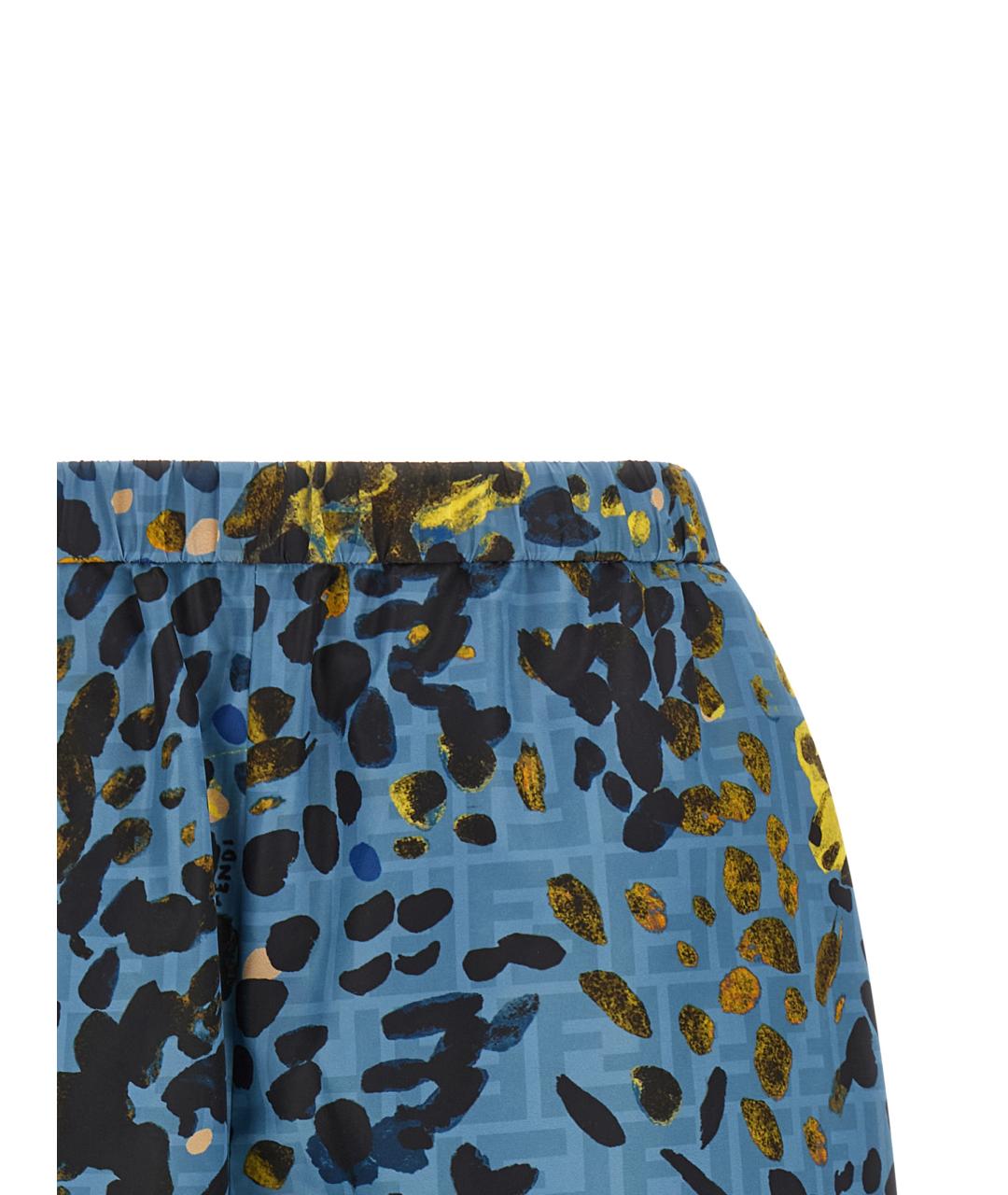 FENDI Мульти полиэстеровые шорты, фото 3