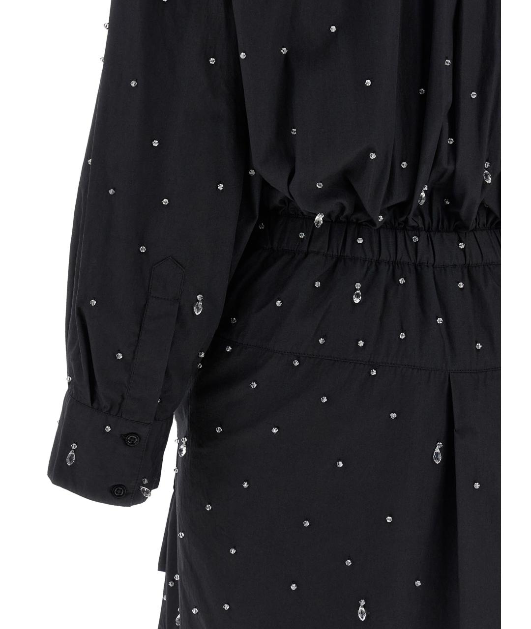 GIUSEPPE DI MORABITO Черное хлопковое повседневное платье, фото 4