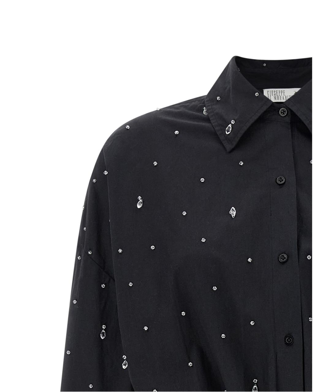 GIUSEPPE DI MORABITO Черное хлопковое повседневное платье, фото 3