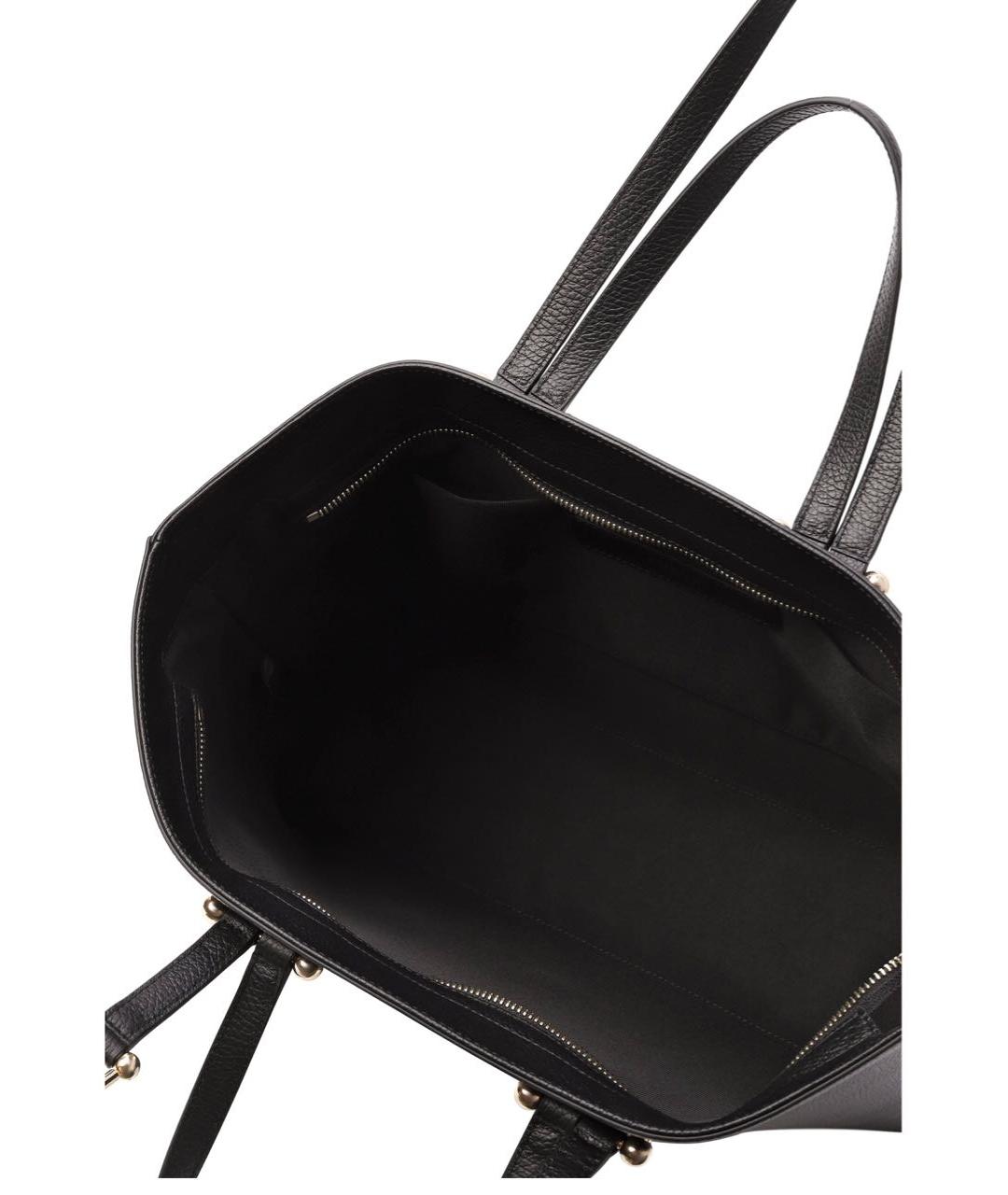 FURLA Черная кожаная сумка тоут, фото 4