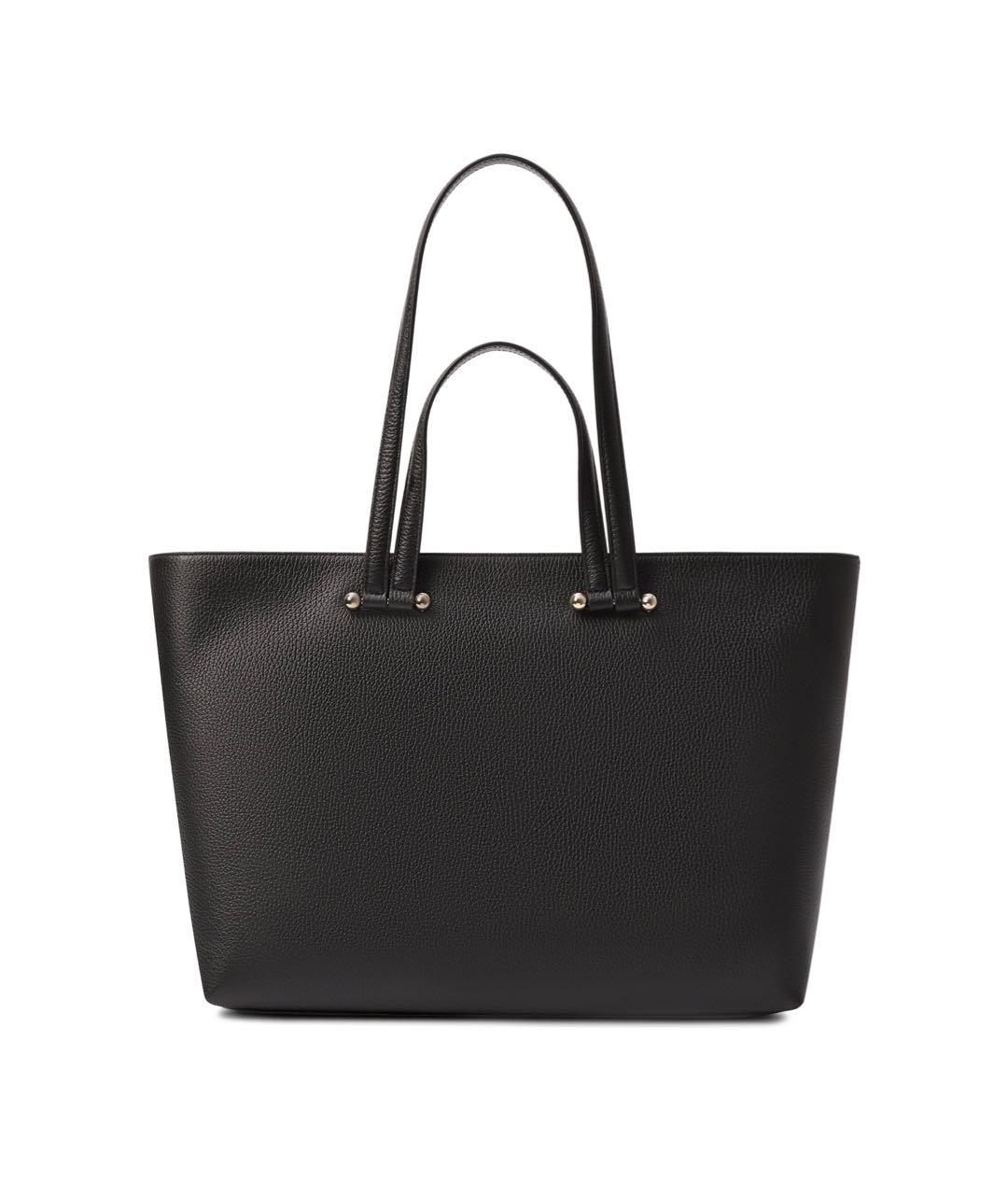 FURLA Черная кожаная сумка тоут, фото 3