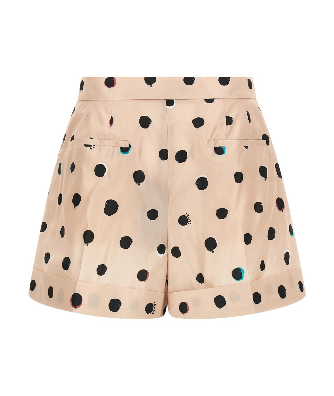 FENDI Розовые шелковые шорты, фото 2