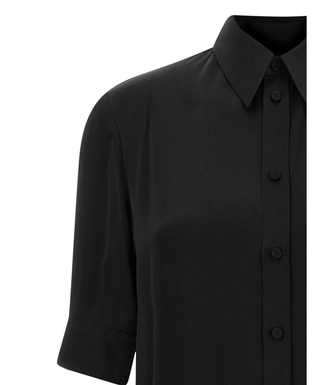 JIL SANDER Черная вискозная рубашка, фото 3