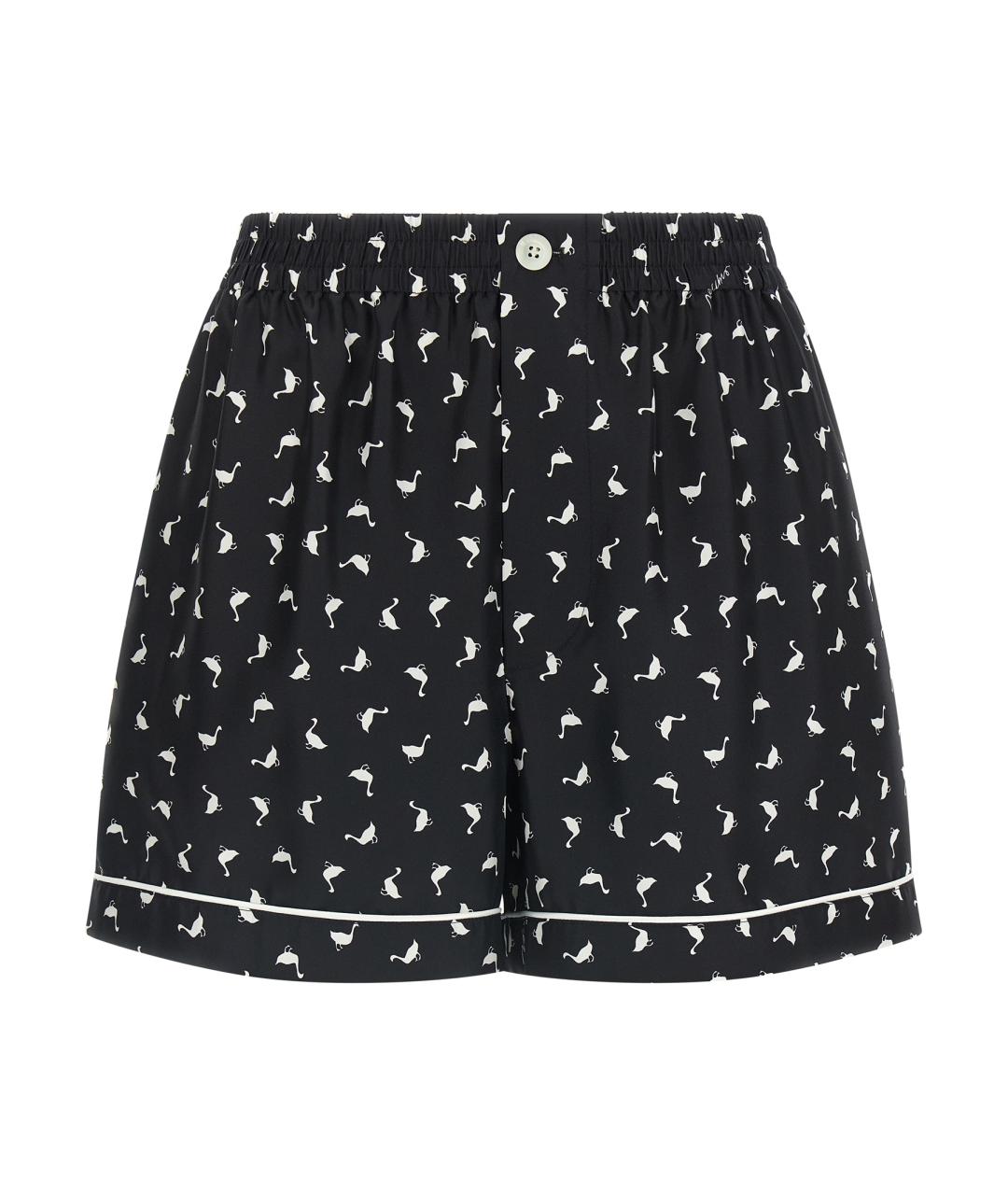 MOSCHINO Черные шелковые шорты, фото 1