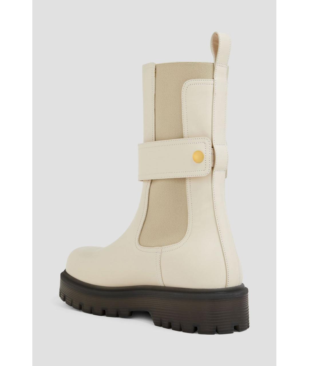 VALENTINO Белые кожаные ботинки, фото 3