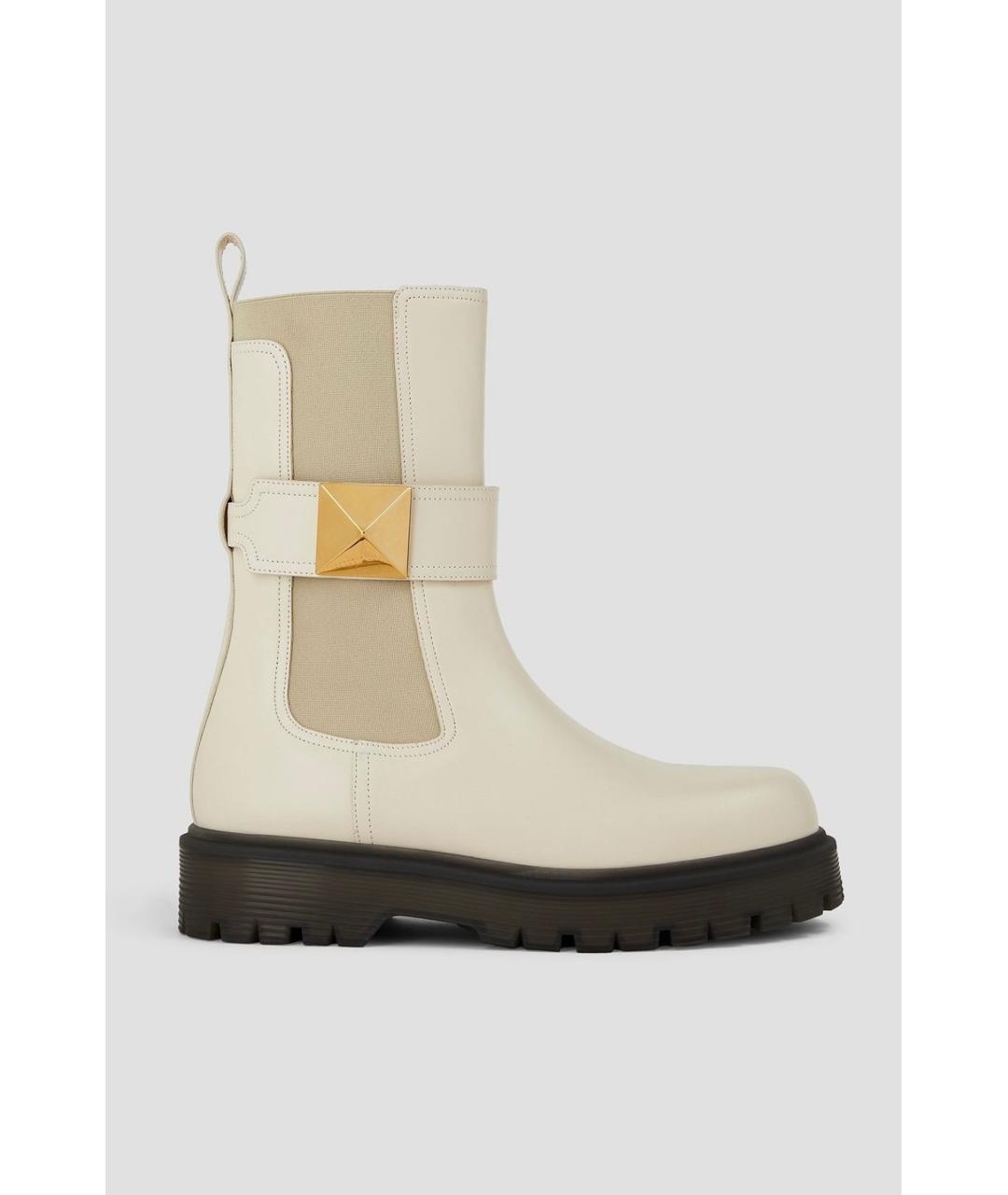 VALENTINO Белые кожаные ботинки, фото 4