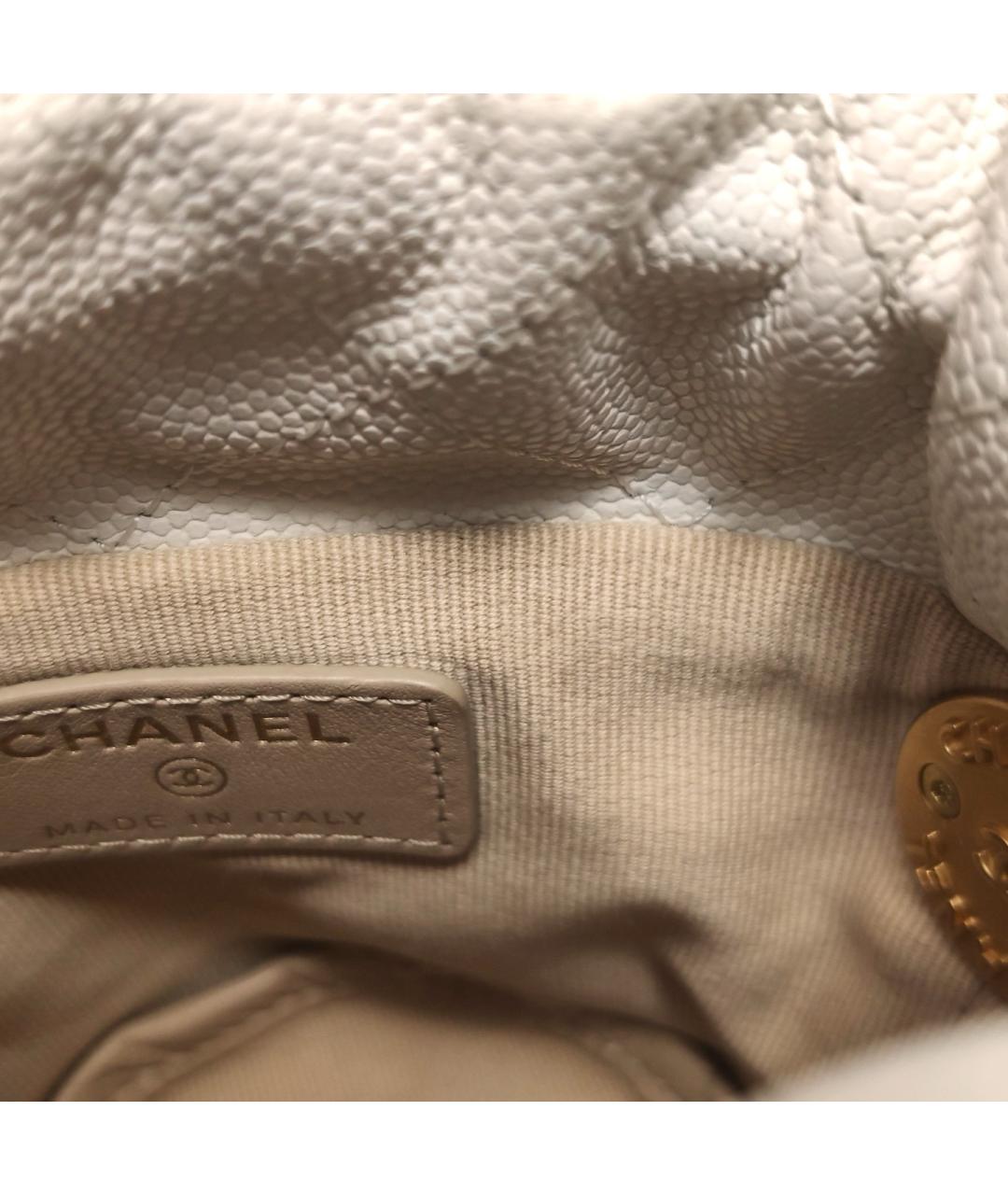 CHANEL Белая кожаная сумка через плечо, фото 9