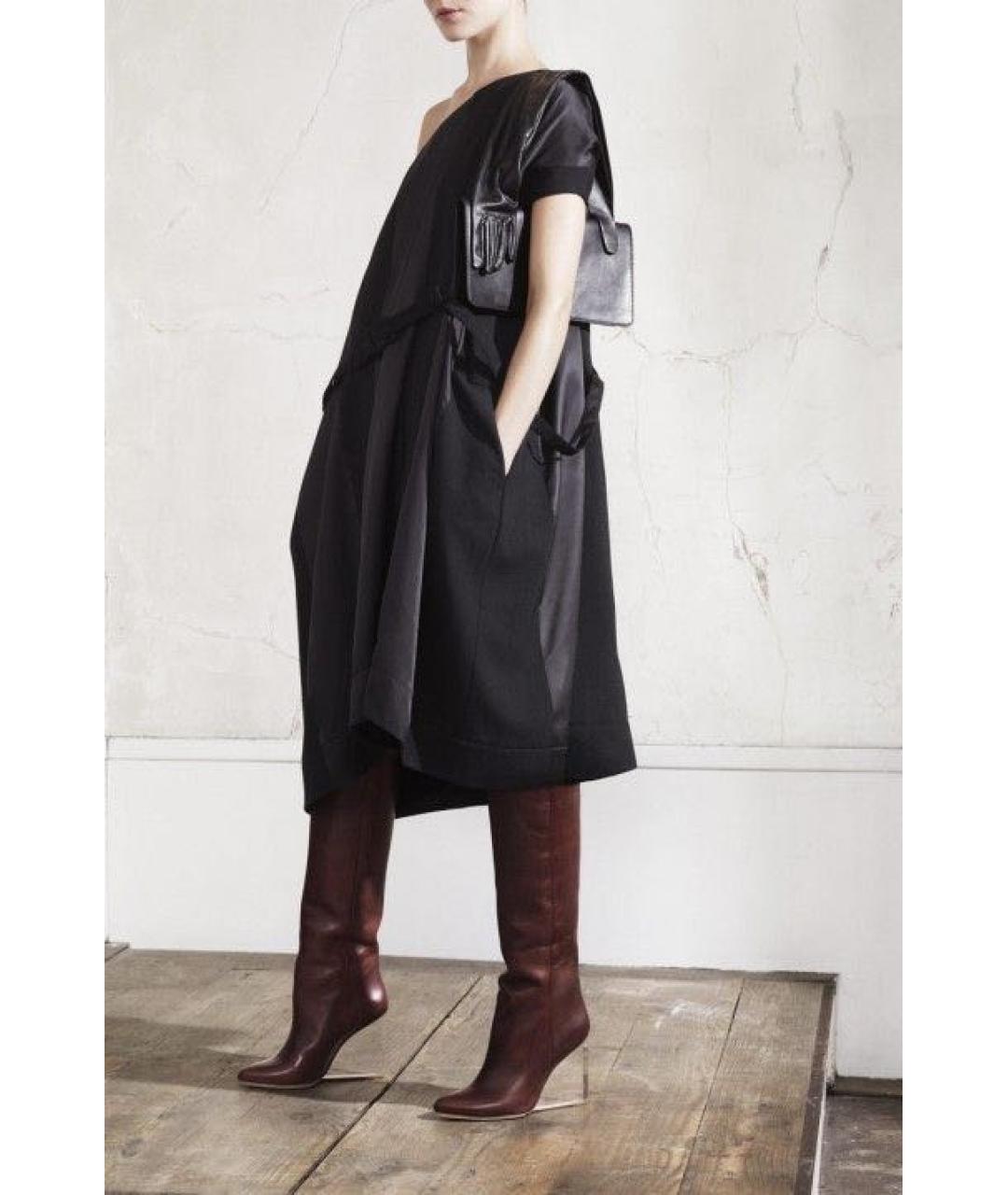 MAISON MARGIELA Черное вискозное повседневное платье, фото 4