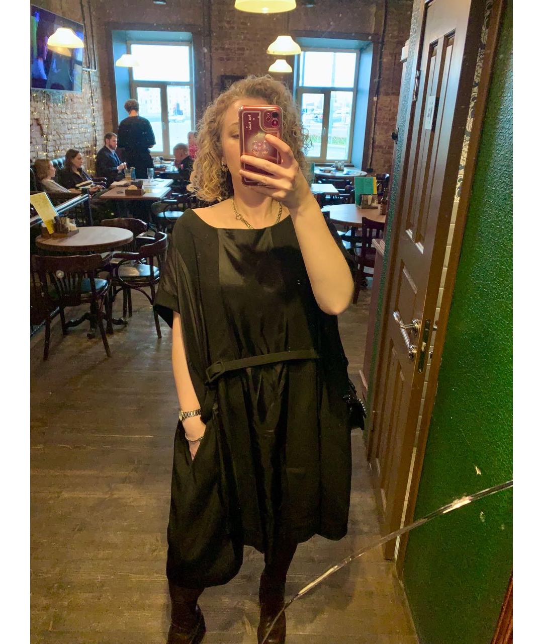 MAISON MARGIELA Черное вискозное повседневное платье, фото 7