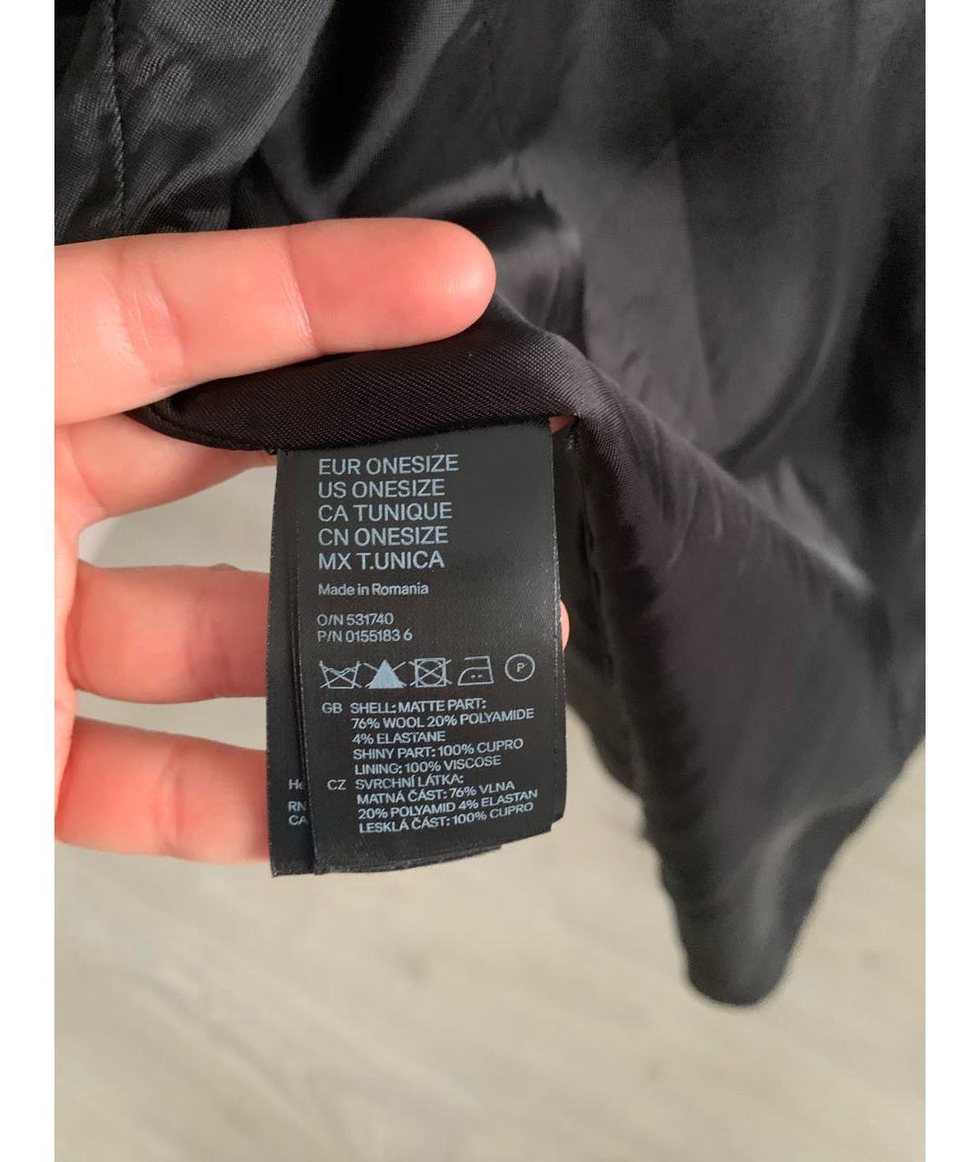 MAISON MARGIELA Черное вискозное повседневное платье, фото 5