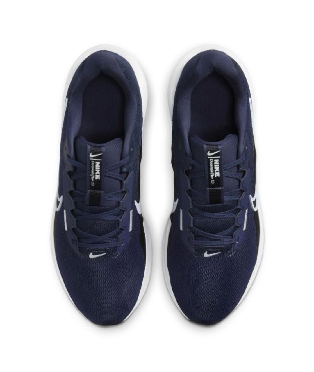 NIKE Темно-синие текстильные кроссовки, фото 2