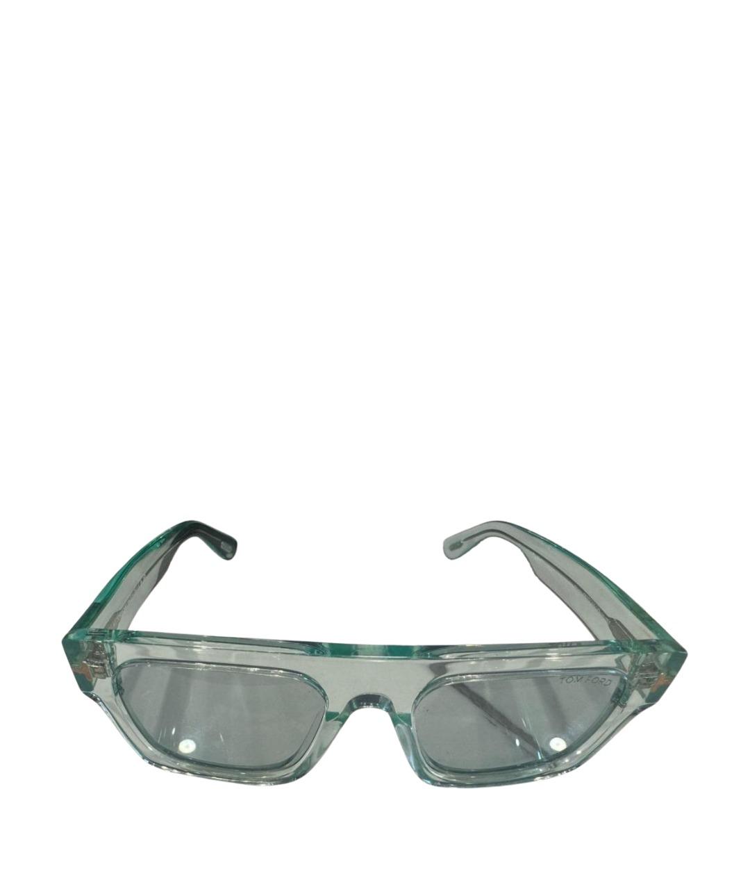 TOM FORD Бирюзовые пластиковые солнцезащитные очки, фото 1