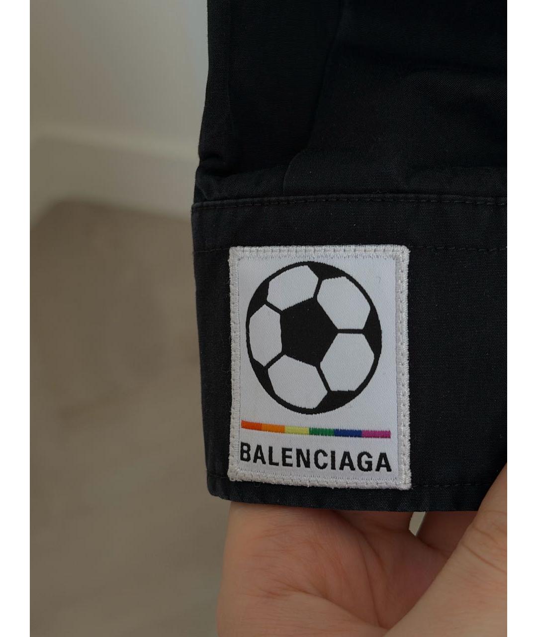 BALENCIAGA Черная хлопковая кэжуал рубашка, фото 5