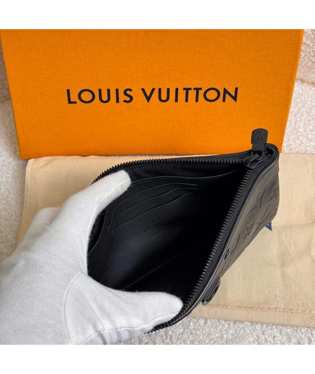 LOUIS VUITTON Черный кошелек, фото 4
