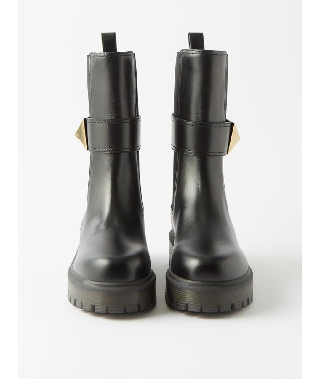 VALENTINO Черные кожаные ботинки, фото 2