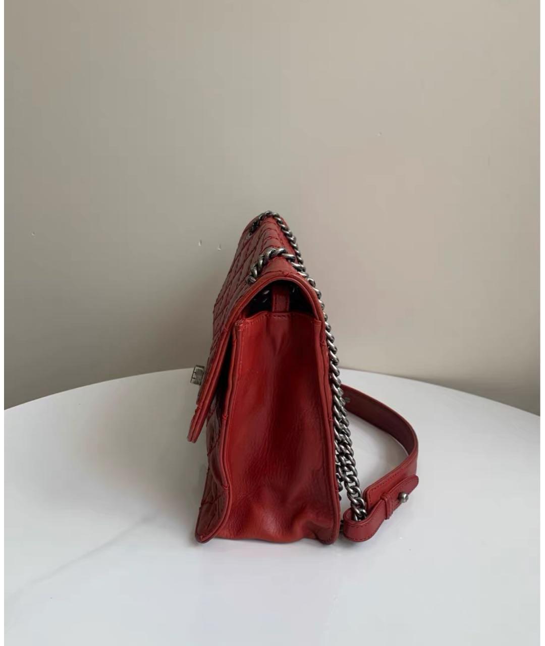 CHANEL Красная кожаная сумка через плечо, фото 3