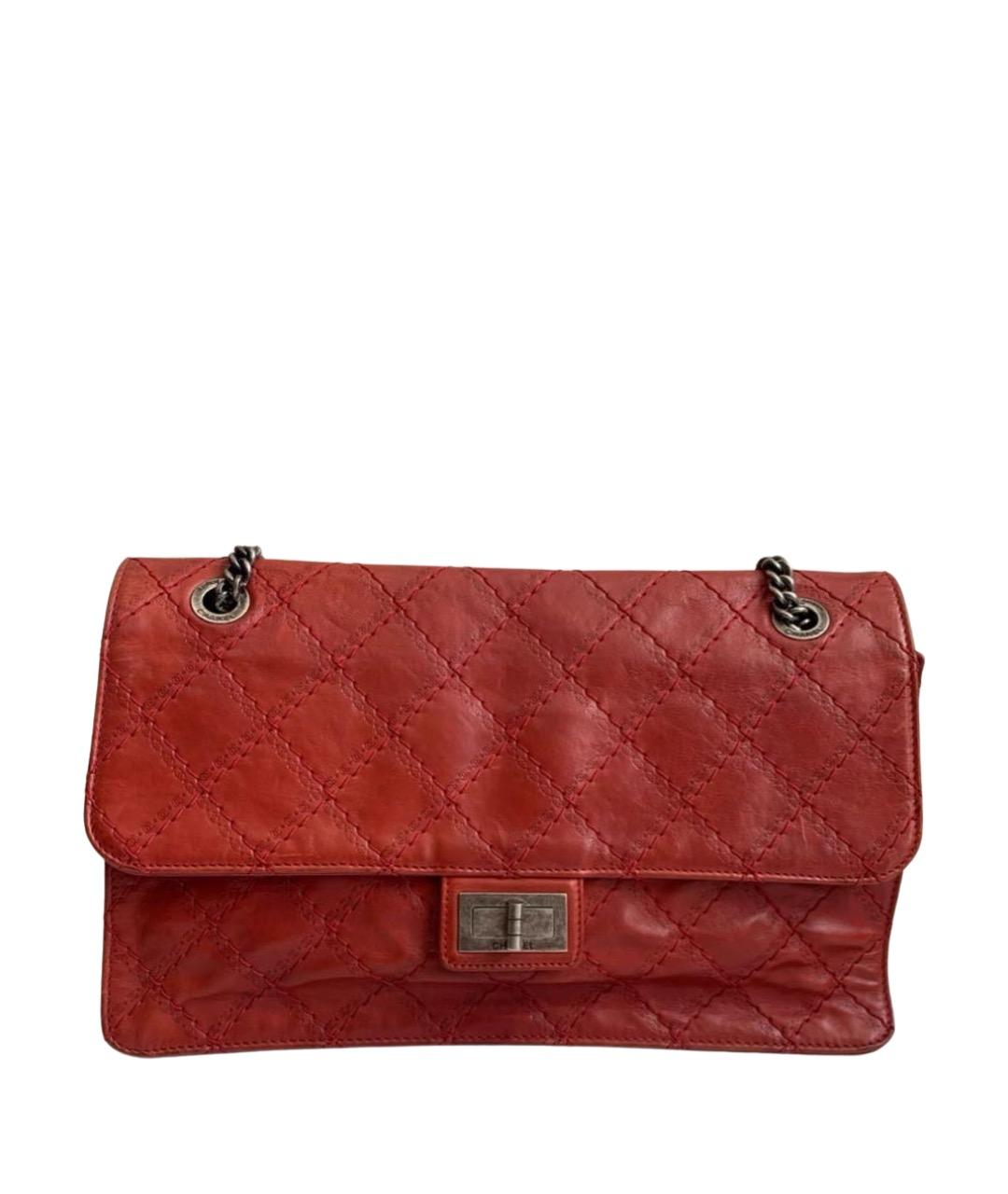 CHANEL Красная кожаная сумка через плечо, фото 1