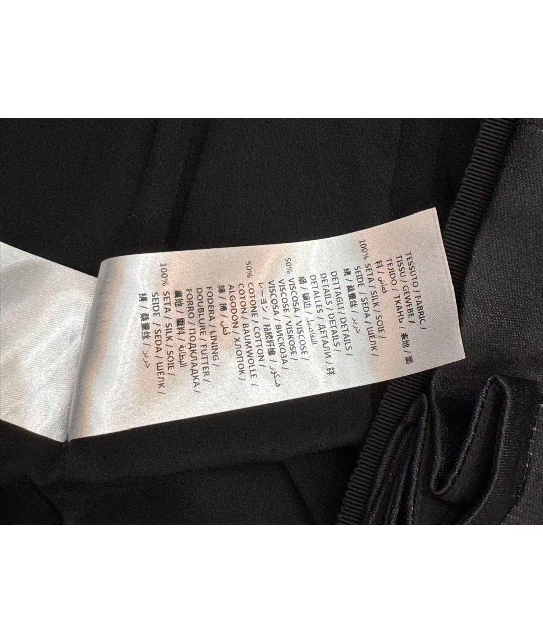 ALEXANDER MCQUEEN Черная шелковая юбка миди, фото 8