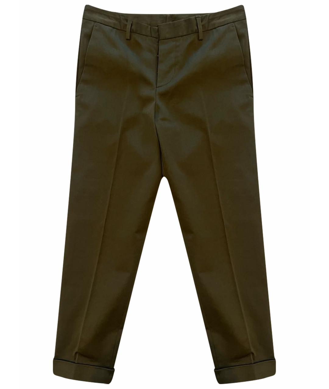 DSQUARED2 Хаки хлопковые брюки узкие, фото 1