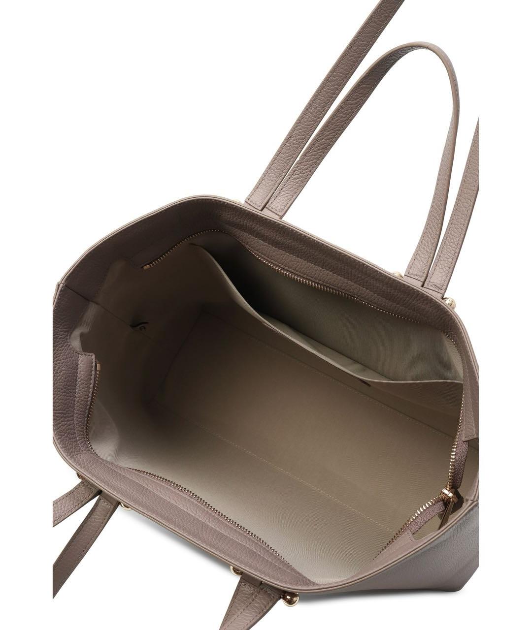 FURLA Бежевая кожаная сумка тоут, фото 4