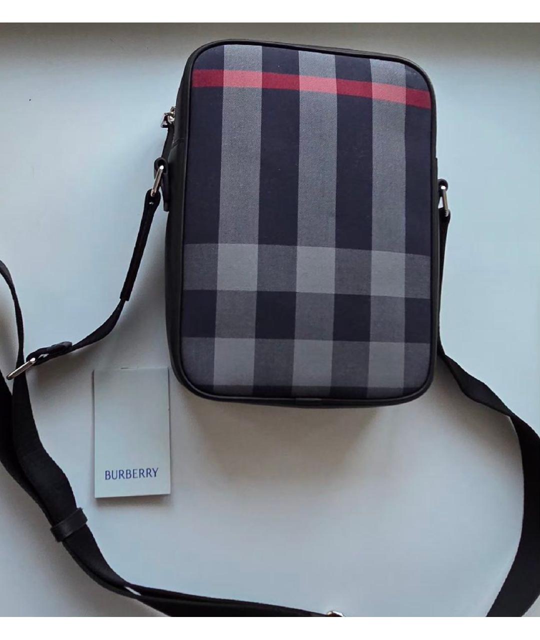 BURBERRY Темно-синяя сумка на плечо, фото 2