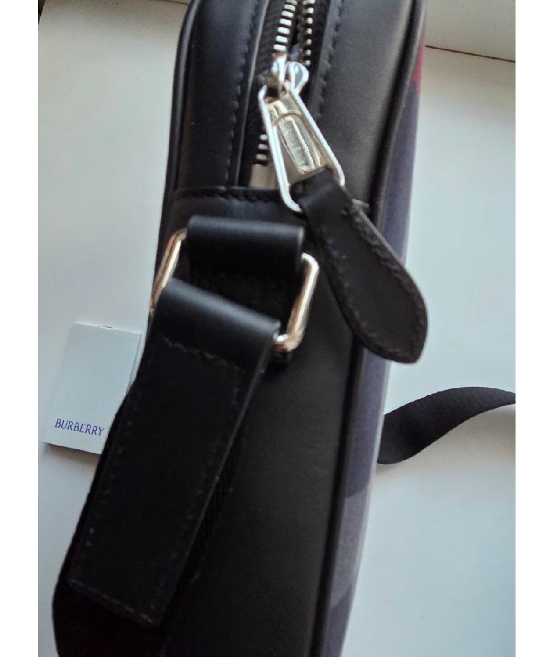 BURBERRY Темно-синяя сумка на плечо, фото 3