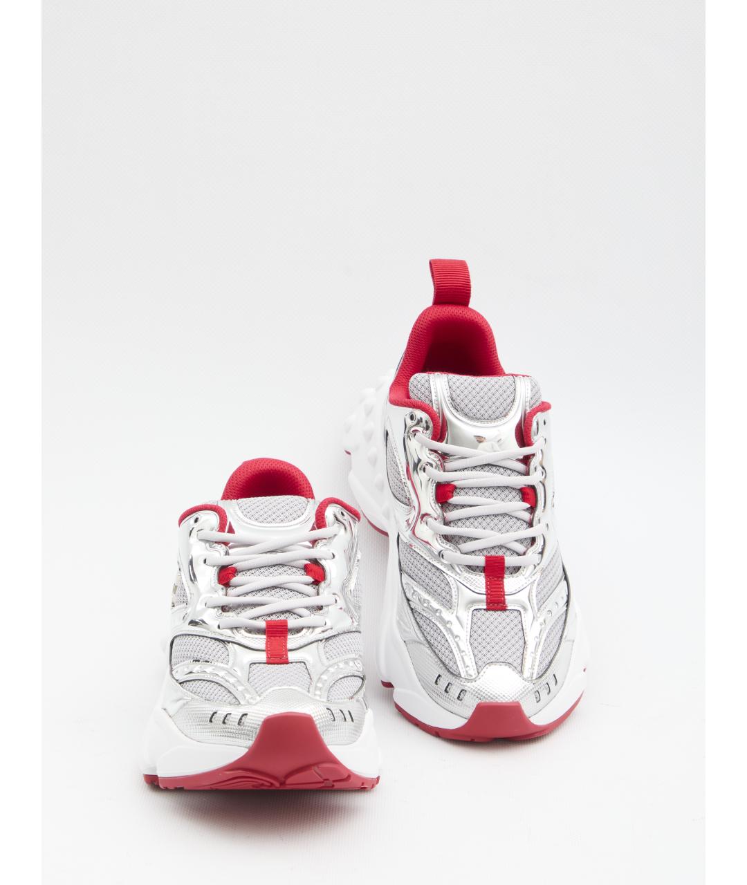 CHRISTIAN LOUBOUTIN Серые текстильные кроссовки, фото 5