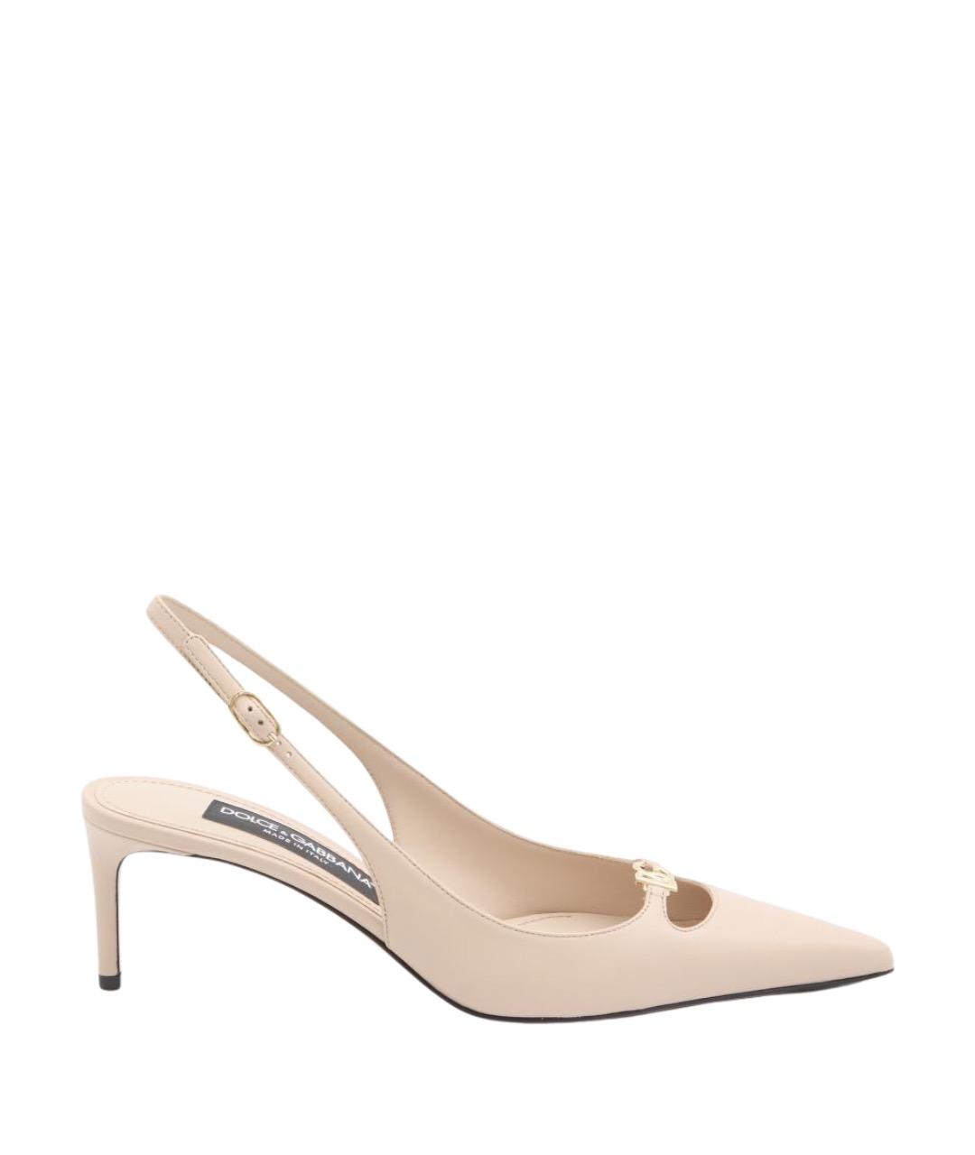 DOLCE&GABBANA Розовые кожаные туфли, фото 1