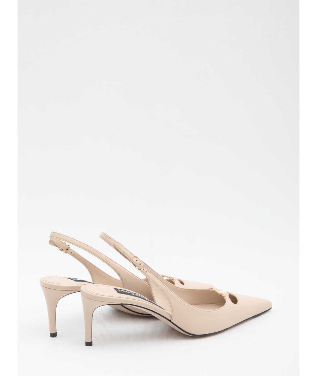 DOLCE&GABBANA Розовые кожаные туфли, фото 3