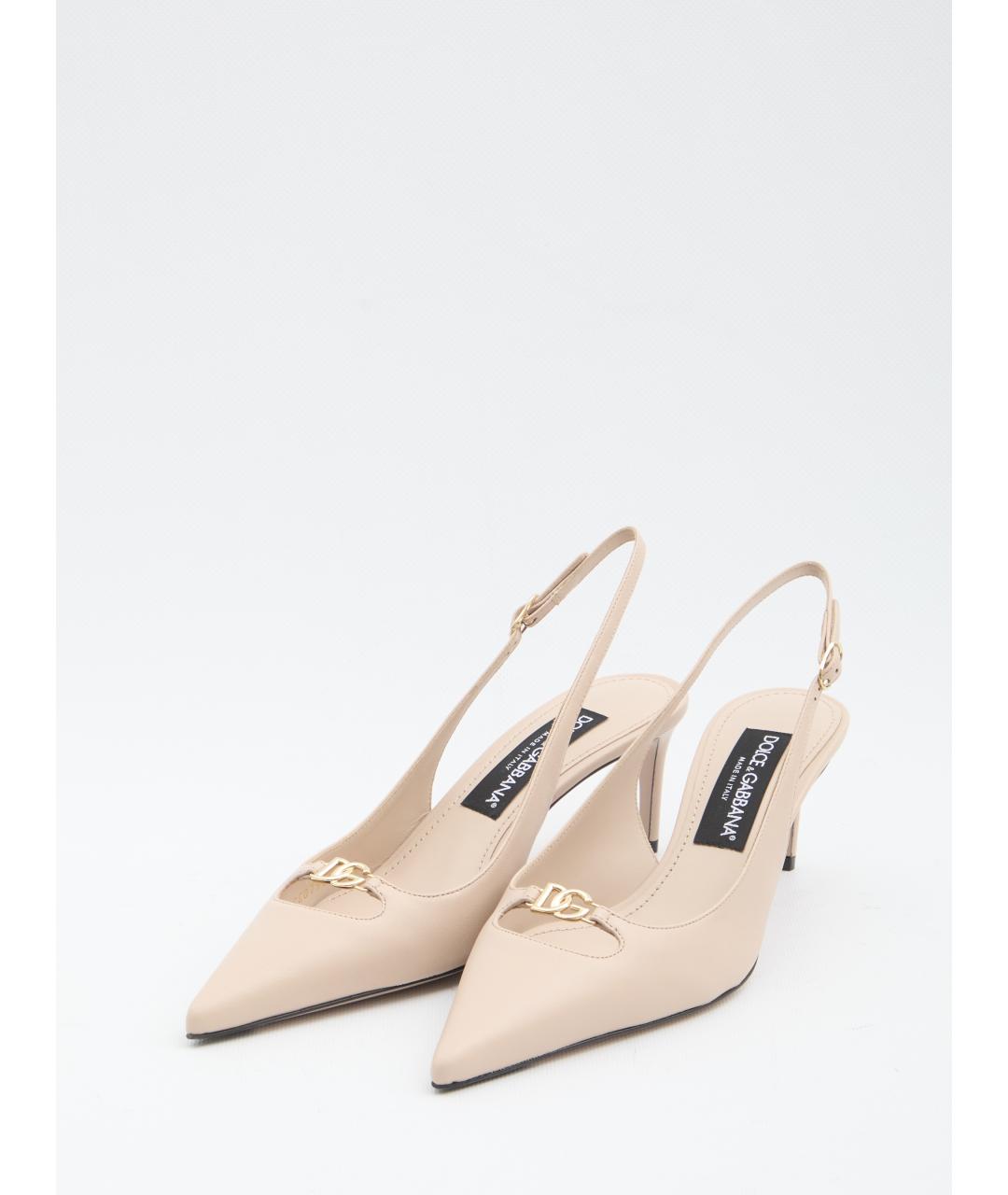 DOLCE&GABBANA Розовые кожаные туфли, фото 2