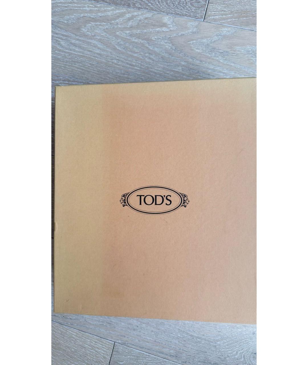 TOD'S Коричневые кожаные сабо, фото 6